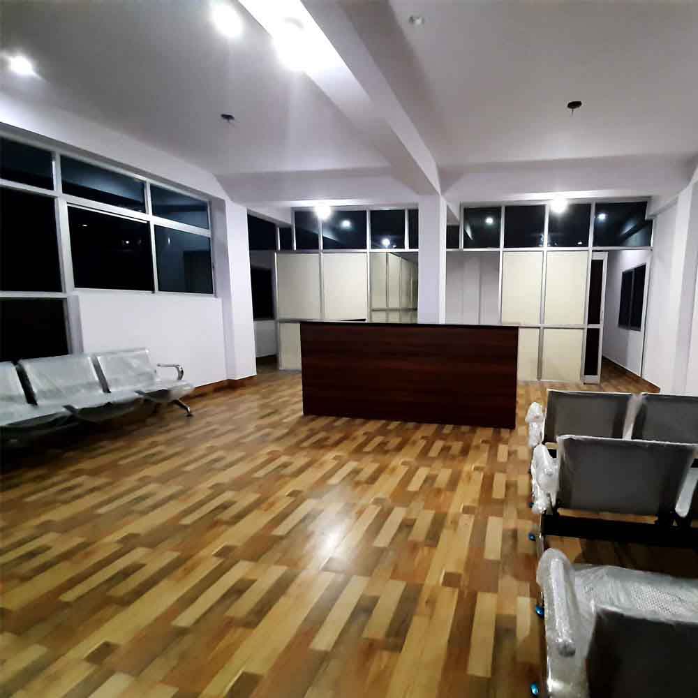Waiting area inside Dr H N Roy Mental Clinic